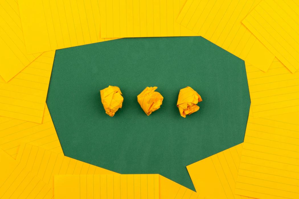 Chat icon made of paper